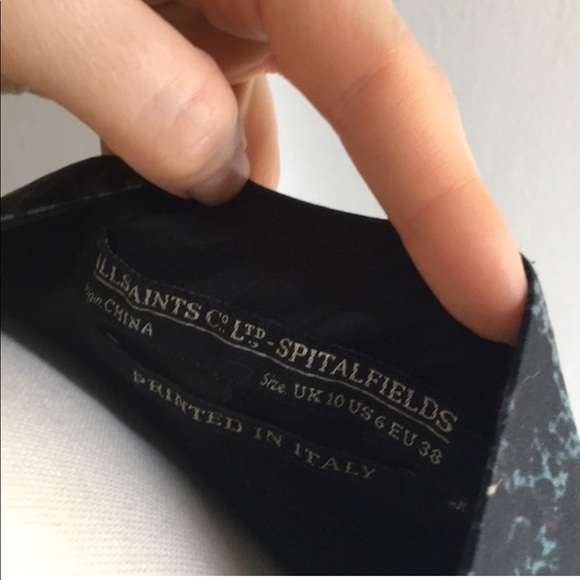 EUC All Saints Marble Print Silk Dress - Picture 10 of 10